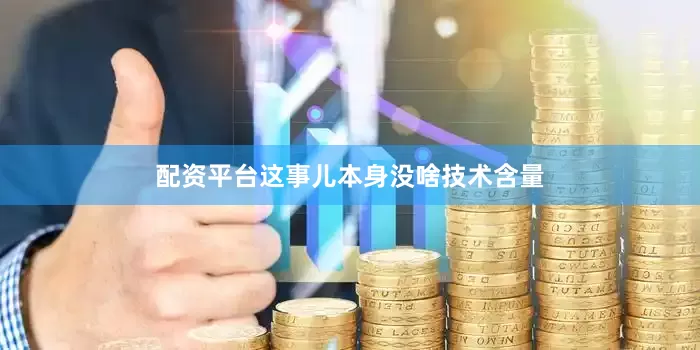 配资平台这事儿本身没啥技术含量